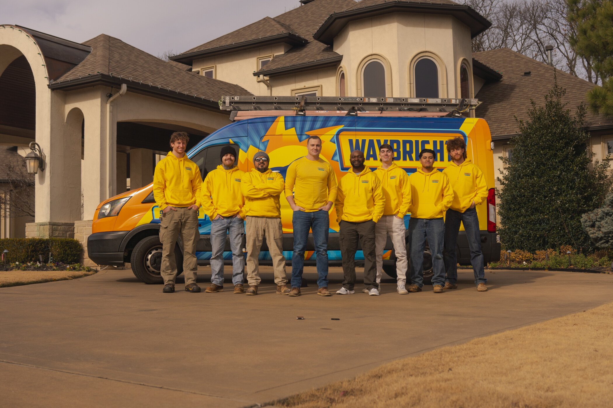 The entire Waybright team and truck