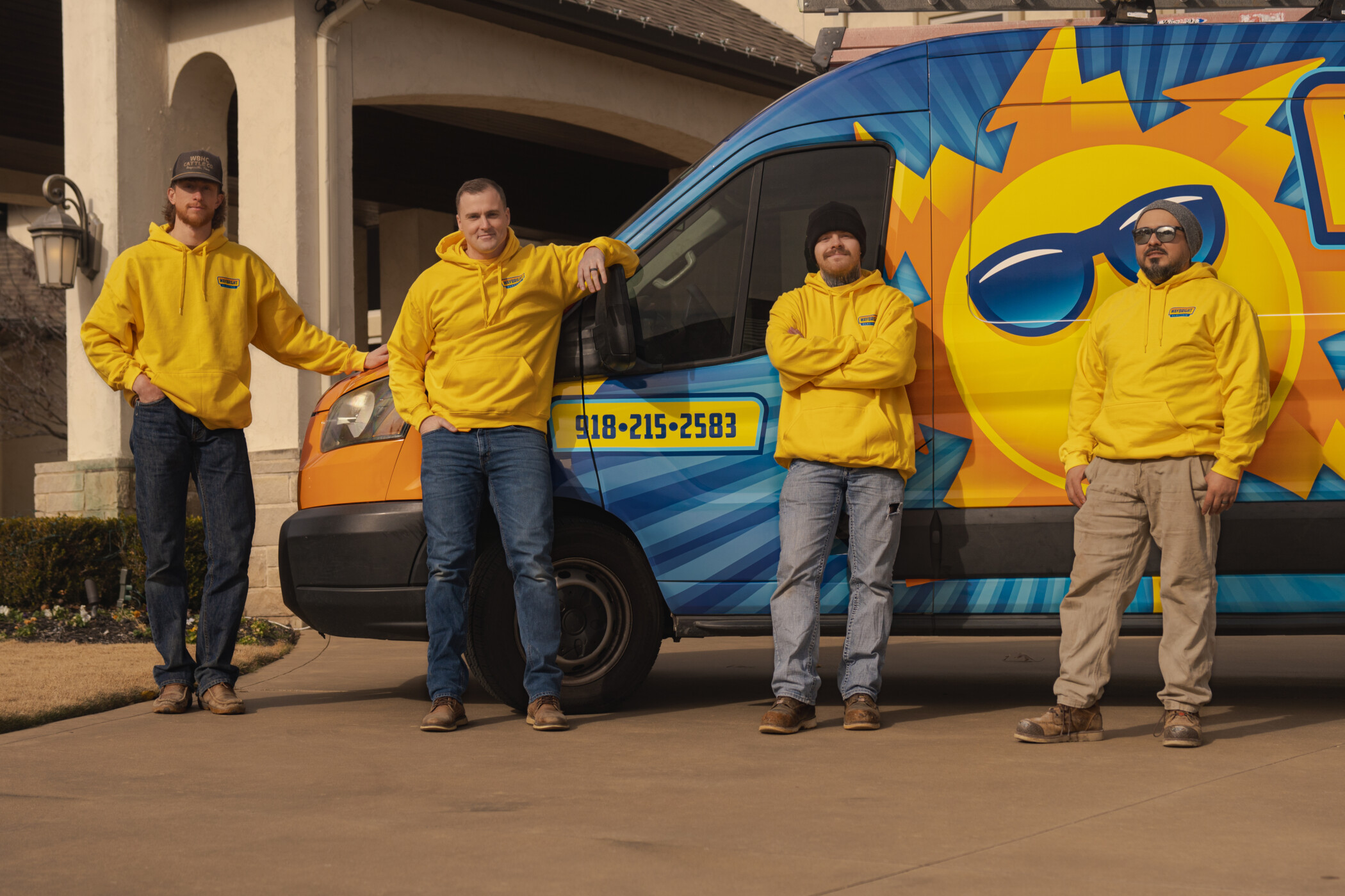 The Waybright team in front of their truck