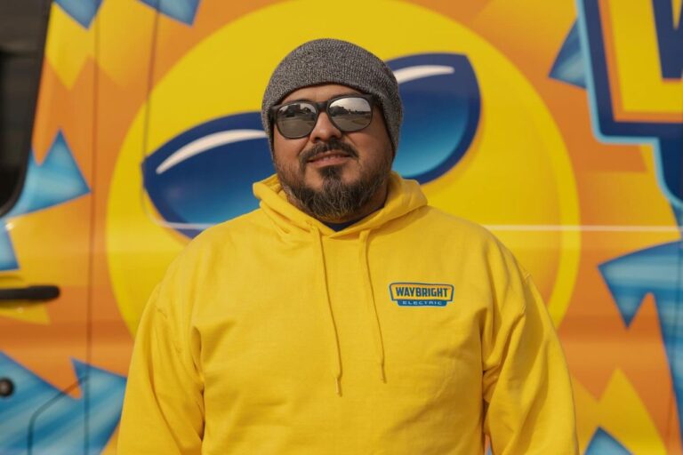 Waybright electrician using hat