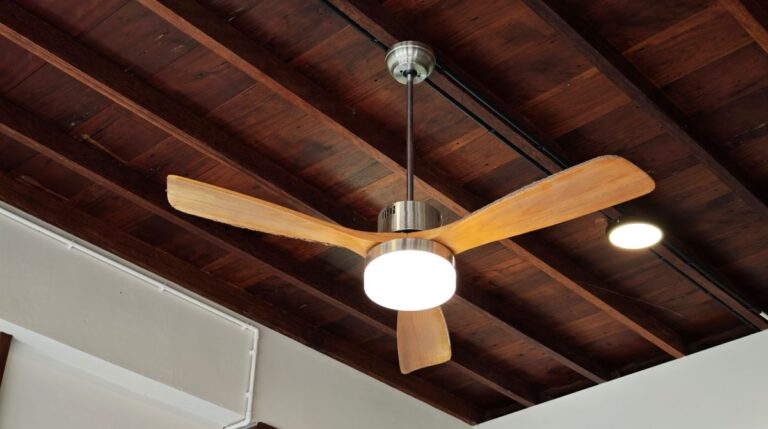 ceiling wooden fan with light
