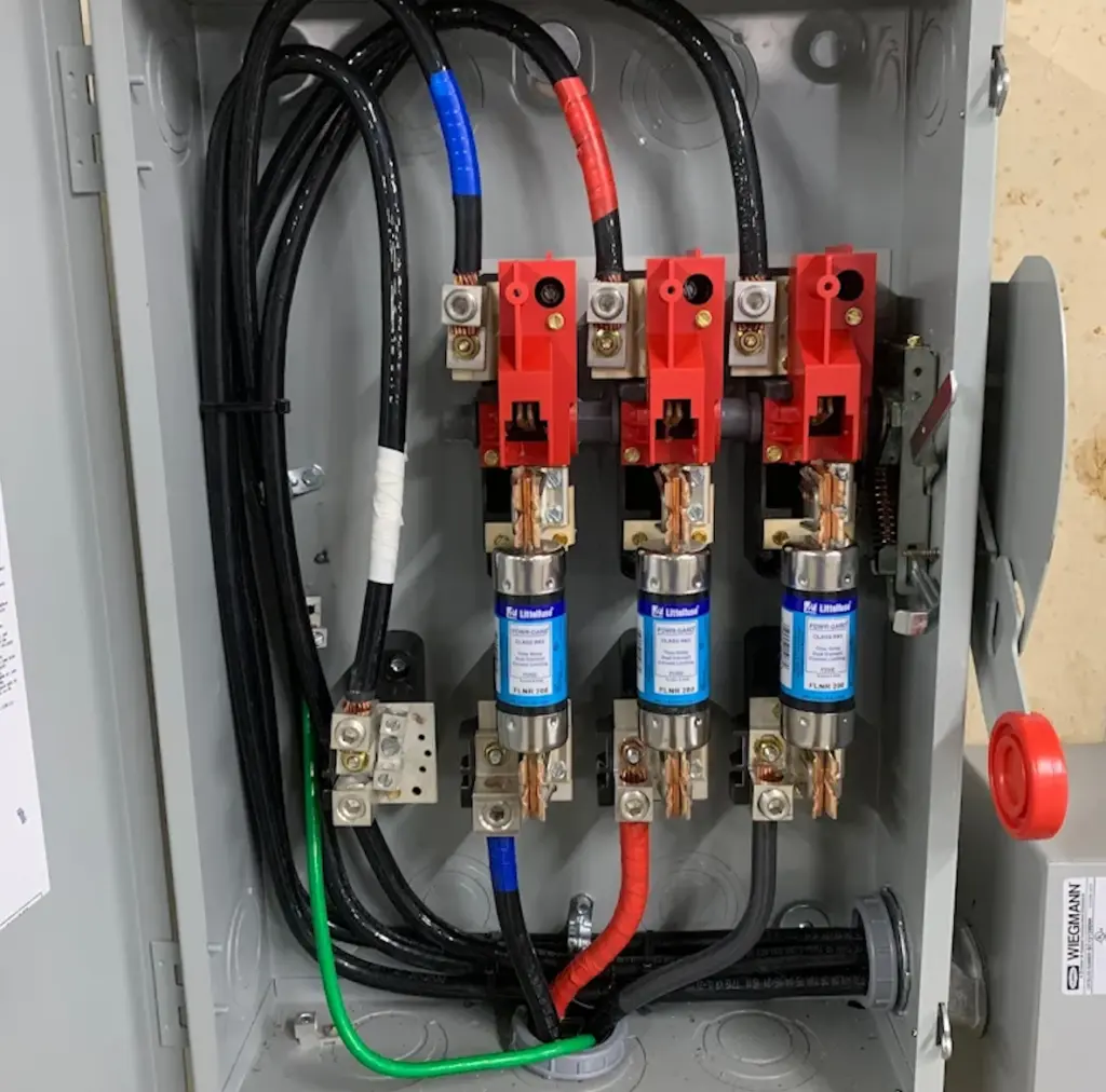 Ground wire to break box